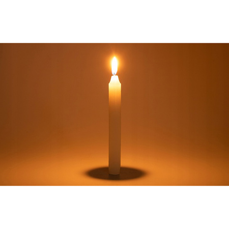 Tischkerze 6 Stück traditionelles Weiß ohne Duft