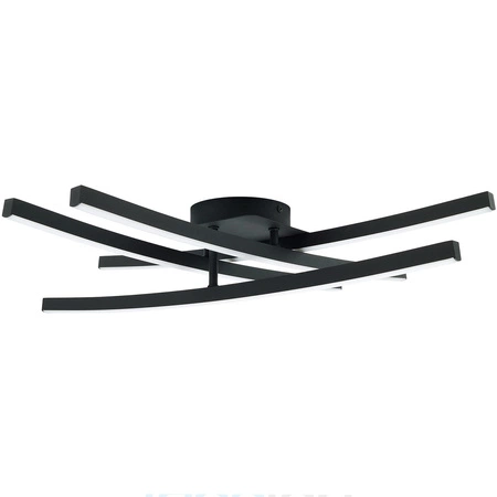 LED Deckenleuchte Deckenleuchter AUSTIN 48W 4000K Schwarz