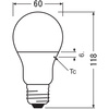 E27 A60 LED Lampen 10W = 75W 1055lm 3000K Warm 200° OSRAM VALUE