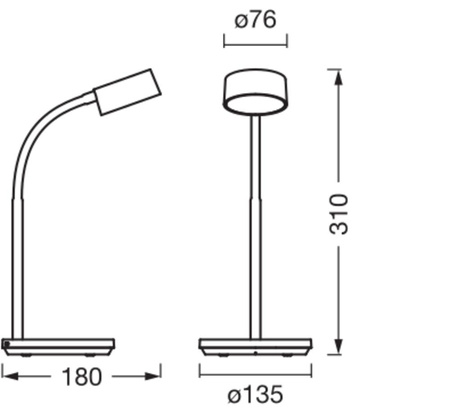 LED Tischlampe 4.8W 328lm CCT Dimmbar Weiß Büro Linie Ledvance