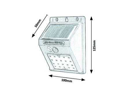 Garten-LED-Solar-Wandleuchte OSTRAVA 1,3W 4000K IP44 mit Bewegungssensor Schwarz RABALUX