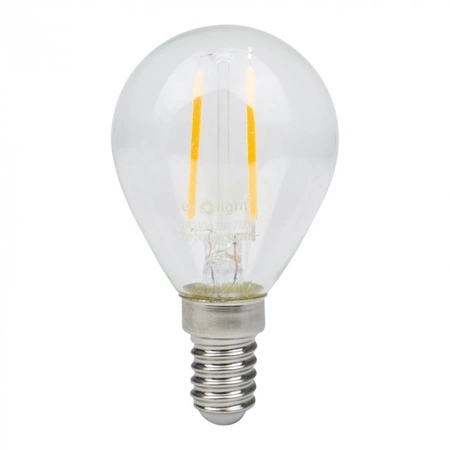 LED-Lampe Kugel P45 E14 2W 240lm 2700K warmweiß FILAMENT Ecolight