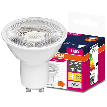 GU10 LED Leuchtmittel 4,5W = 50W 350lm 2700K Warm 60° OSRAM Value