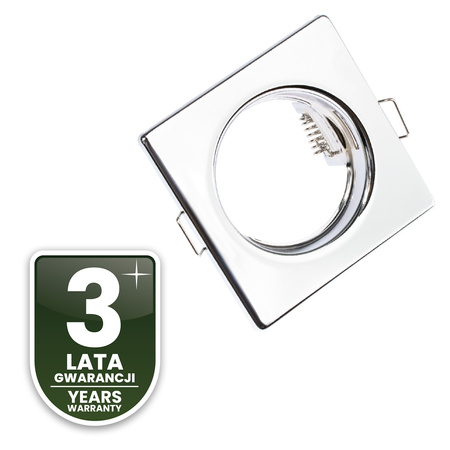 6x PAVO Chromblech MR16 GU10 LUMILED quadratische Halogeneinbauleuchte