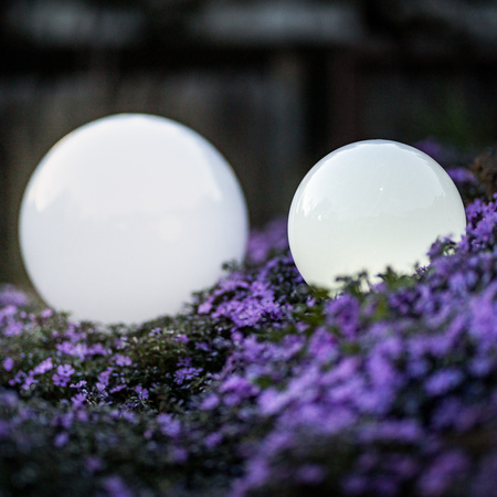 Solar-LED-Lampe, Solar Gartenleuchte IP44 6500K 25cm Kugelleuchte Weiße ATRIS LUMILED