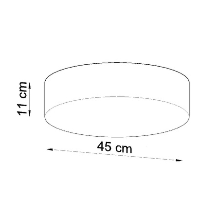 LED-Deckenleuchte ARENA 3xE27 Runde Leuchte 45cm Grau SOLLUX