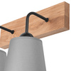 Wandleuchte LULA 2xE27 Grau Eiche KM-2.200 Lamkur