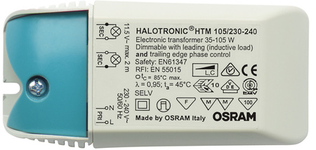 Halogen Stromversorgung Phase Dimmer Controller 35-105W 11.3V OSRAM Compact