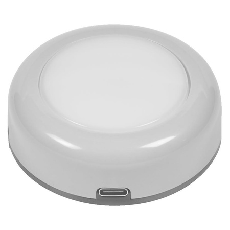 Wiederaufladbare tragbare LED-Leuchte 0.5W 40lm Dimmbar CCT RGBW OK Round Silver SMART+ Bluetooth Twist&Shake Ledvance