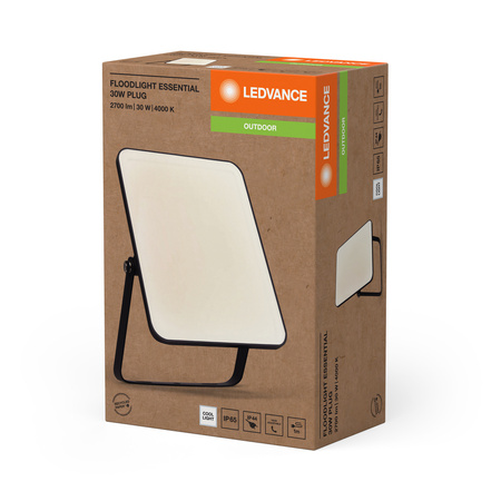 LED-Flutlicht Außenstrahler 30W 2700lm 4000K IP65 Schwarz Essentials Ledvance