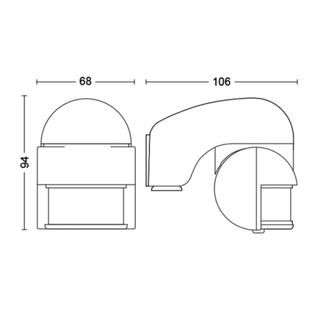 VIRGINIA Aufputz-PIR-Bewegungsmelder IP44 beweglich schwarz PHILIPS