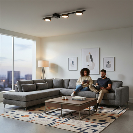 OVILO Deckenleuchte LED-Halogen-Leuchte 3x GX53 Spot Wandleuchte Reflektor LUMILED