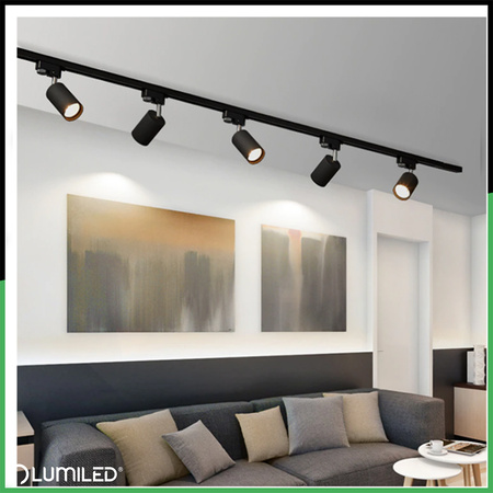 1F SCHIENENVERBINDER GERADE MIT STROMVERSORGUNG SCHWARZ LEUCHTEND