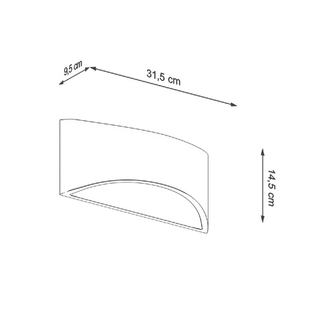 LED-Wandleuchte VIXEN G9Wandleuchte halbkreisförmig lackiert weiß glänzend SOLLUX