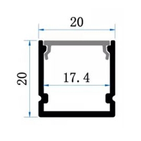 Anodisiertes Aluminium LED-Profil KM38 mit Klarglasabdeckung und Endkappen, 2m Silber LUMILED