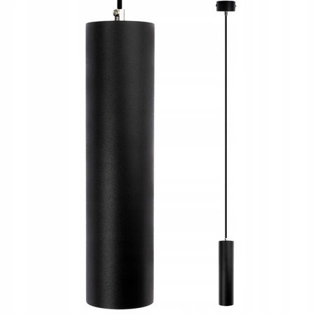 Deckenhängelampe 1xGU10 CIRUS Überhang Tuba Schwarz 24cm