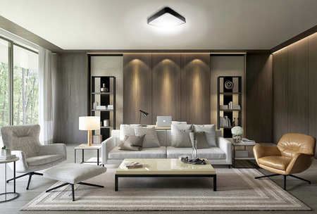 PLAFON LED Kronleuchter Deckenleuchte GALAXIS ARIES 54W 3000K-6500K schwarz + Fernbedienung