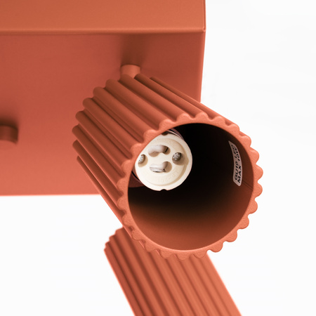 Tuba Spot Reflektor Deckenleuchte 4x GU10 Ocker Rot Carbon Deep Space SL.1640 Sollux