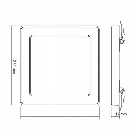 Plafond LED-Deckenleuchte 24W 2500lm CCT 140° Quadratisch Anbaumontage Weiß Videx