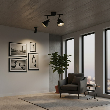 Wandleuchte WANDLEUCHTE Spot Niko 2xE14 GOLDLUX (Polux) SCHWARZ