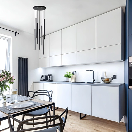 PIERO 7xG9 Decke Pendelleuchte Verstellbar Schwarz Rund MASTERLED