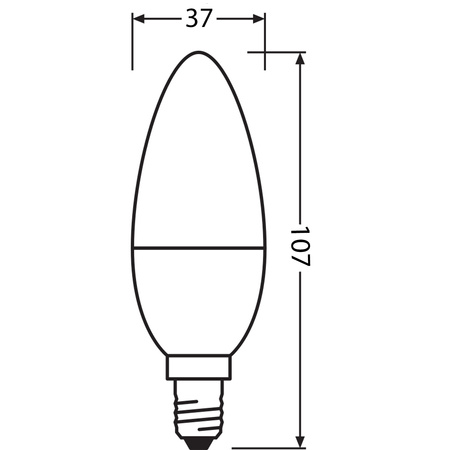 LED Lampen B37 E14 7.3W = 60W 806lm 4000K Neutralweiß LEDVANCE