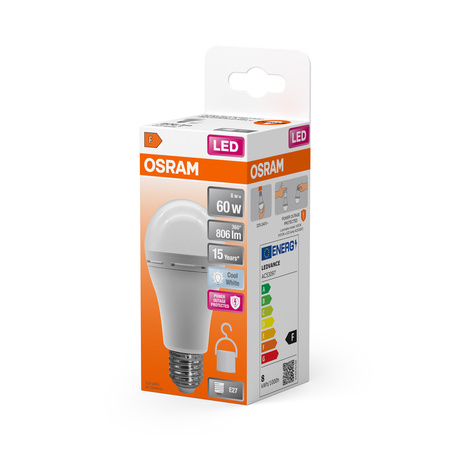 Wiederaufladbare LED-Lampe A60 E27 8W = 60W 806lm 4000K Neutral 180° Notbeleuchtung RECHARGEABLE LAMPS Osram