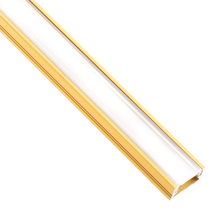 Aluminiumprofil MINI für LED-Streifen mit Milchglasabdeckung, 1m Gold LUMILED