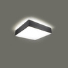 LED-Deckenleuchte Deckenaufbauleuchten HORUS E27 Quadratische Leuchte 25cm Grau SOLLUX