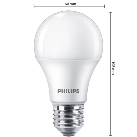 LED Lampen E27 A60 10W = 75W 1055lm 6500K Kalte Milch PHILIPS