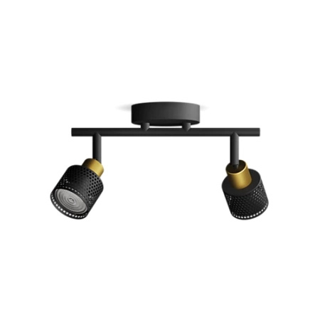 Reflektor-Deckenleuchte 2x GU10 Schwarz-Kupfer Niall Philips