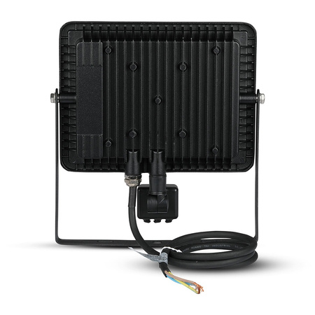 LED Fluter 50W 4000lm 6400K IP65 Schwarz mit Bewegungssensor und CUT-OFF-Funktion Samsung Chip VT-50-SB V-TAC