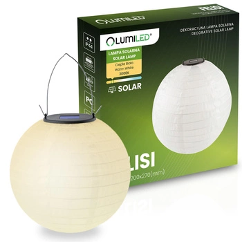Solar-LED-Lampe, Solar Gartenlatarne Lampion 20cm Kugelleuchte Weiße FELISI LUMILED