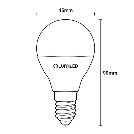 6x LED Lampen E14, Glühbirne P40 8W = 60W 806lm 180° 4000K neutral LUMILED