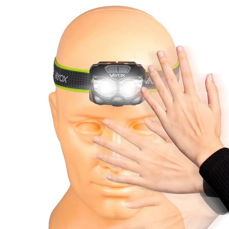 COB XTE LED-Stirnlampe wiederaufladbar USB IP65 professionell Vayox