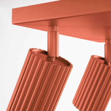 Tuba Spot Reflektor Deckenleuchte 4x GU10 Ocker Rot Carbon Deep Space SL.1640 Sollux