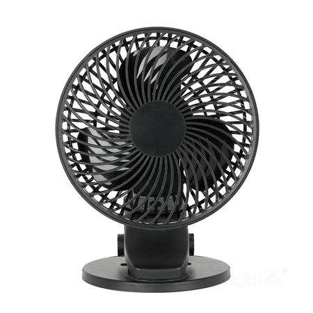 Tischventilator Clip Tragbar Wiederaufladbar USB-C Schwarz Viento Windstar Kobi