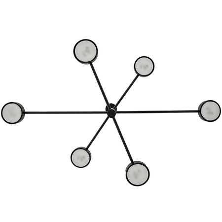 LED-Pendelleuchte 6x GX53 Wall Schwarz OVILO LUMILED