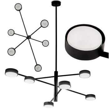 LED-Pendelleuchte 6x GX53 Wall Schwarz OVILO LUMILED