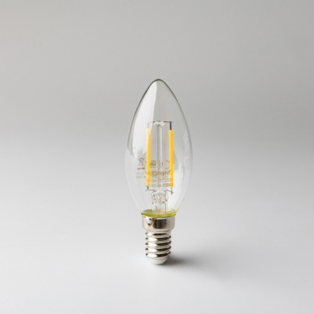LED Birne Kerze B35 E14 2W 240lm 2700K Warm FILAMENT Ecolight
