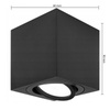 Aufputz Halogen Tuba Reflektor Spot GU10 Quadratisch Beweglich Schwarz Masterled