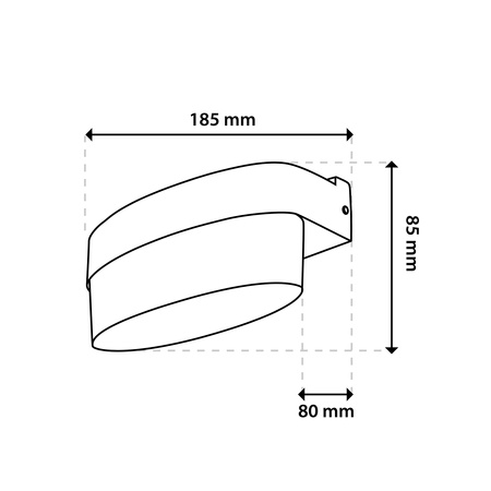 LED-Außenwandleuchte 5W, Fassadenleuchte IP54 4000K warm Schwarz SELVIA LUMILED