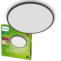 Garten LED Deckenleuchten für den Außenbereich SUPERSLIM CL550 15W 2700K IP44 Runde Deckenleuchte Schwarz und Weiß PHILIPS