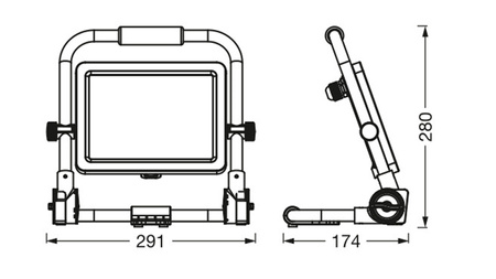 LED-Flutlicht Arbeitslampe 50W 5400lm 6500K Tragbar LEDVANCE