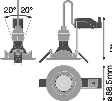 LED Panel Flush Mount GU10 9.5W 575lm CCT Dimmbare LED Spot Weiß Kit Ledvance