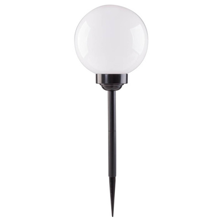 LED-Solar-Gartenlampe mit Nieten weiße Kugel 25 cm
