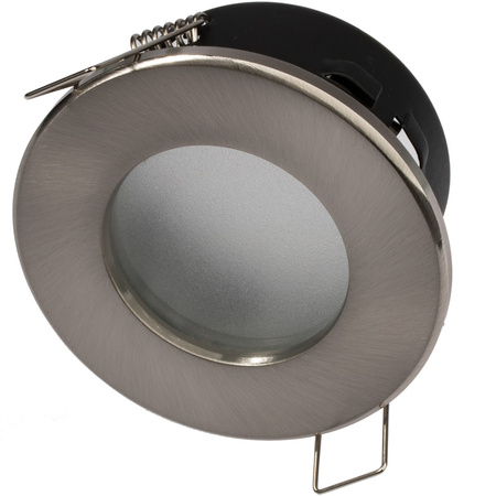 HALOGEN Einbaustrahler IP44, Deckenstrahler Badezimmer Satin AQUS + LED GU10 36° 1.5W 4000K LUMILED