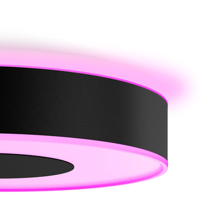 Plafond LED Xamento Deckenleuchte für Badezimmer Schwarz 33.5W 38cm IP44 CCT RGB PHILIPS HUE Bluetooth