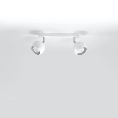 OCULARE Deckenleuchte 2xGU10 Reflektor Halogen Leuchte Beweglich 30cm Weiß SOLLUX