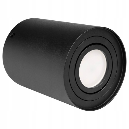 Aufputz-Halogenröhren-Reflektor Spot GU10 rund beweglich schwarz gemastert